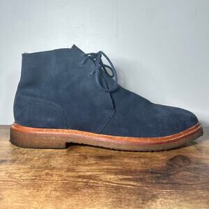 Polo Ralph Lauren KARLYLE Mid Boots Mens‎ 10.5 Blue Suede EUC